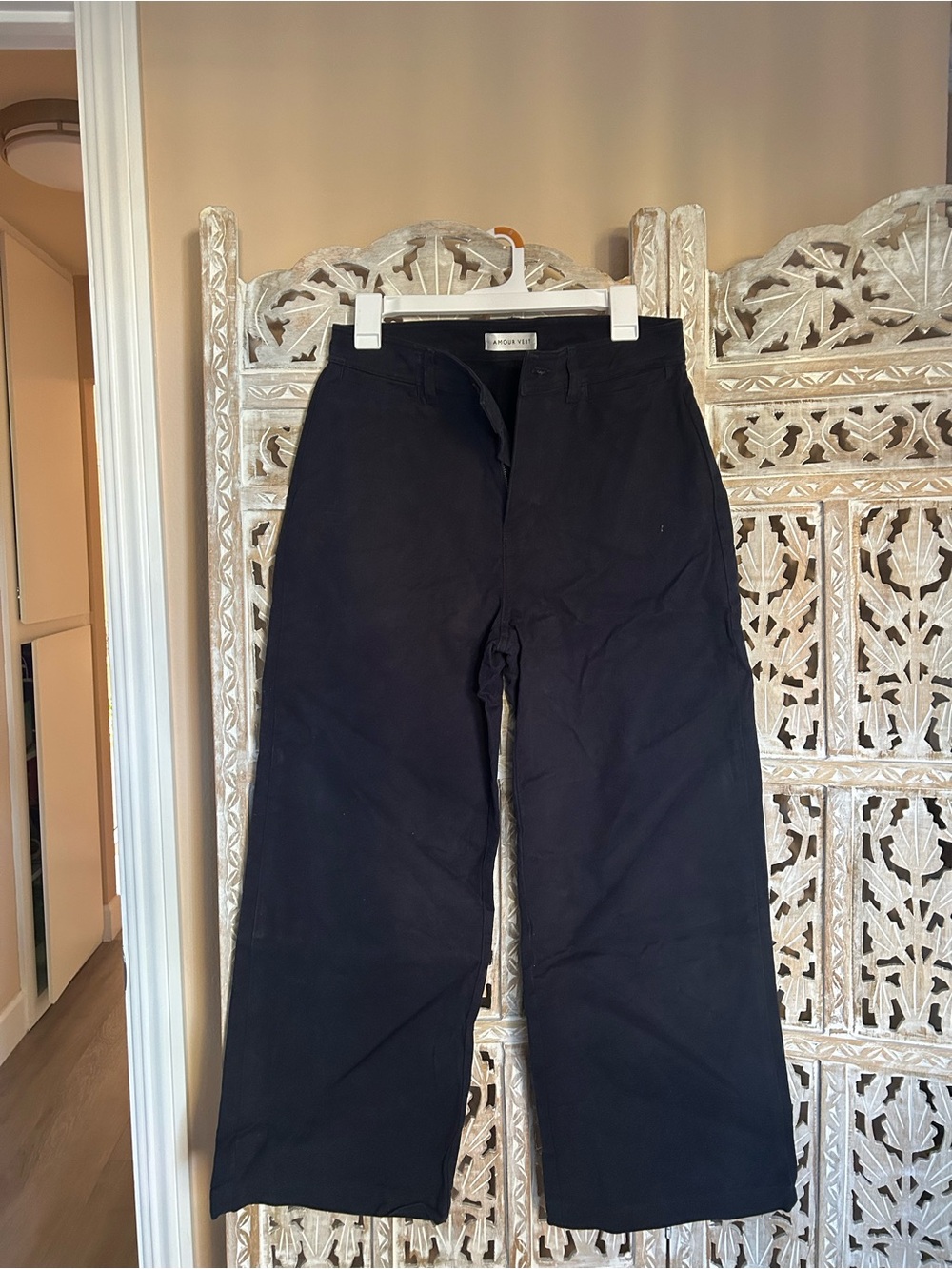 Amour Vert Navy Blue Bootcut Pants